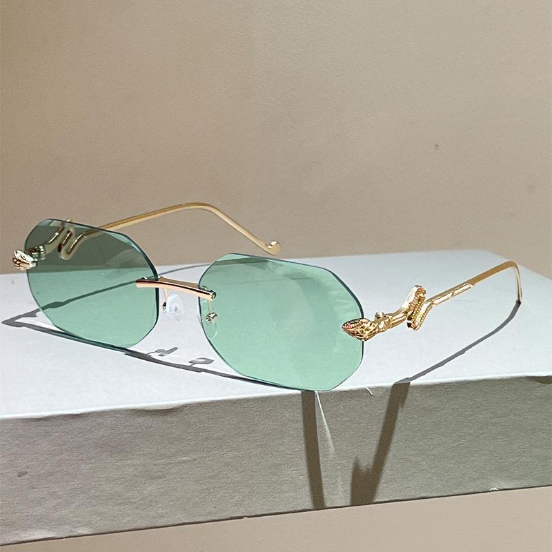 High-End Glasses Multilateral Frameless Retro Metal Sunglasses Men S Fashion Sunglasses Women