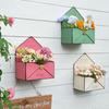 Wall Mounted Planter Envelope Shape Wall Planter Box Retro Iron Planter with Drainage Hole