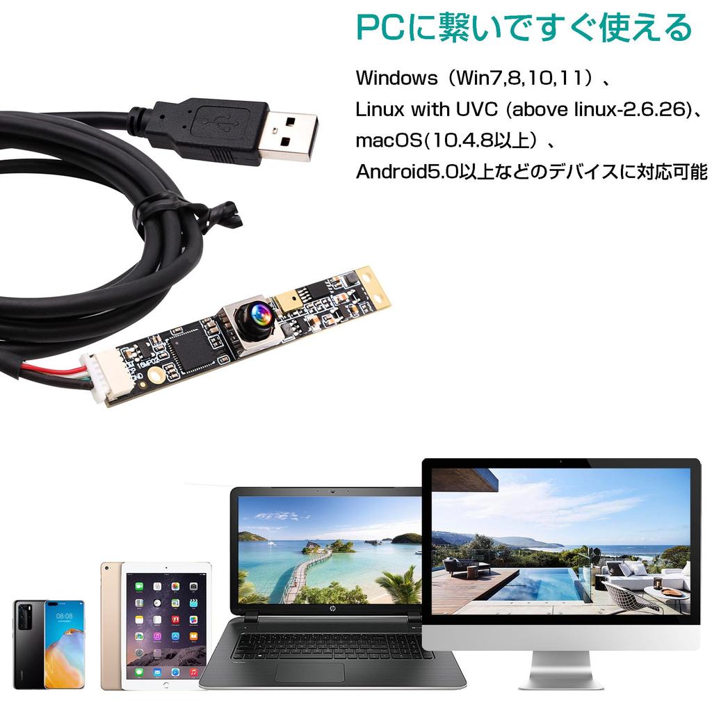 Rabbitroom USB Camera Autofocus Full HD Field of 16 with Zero PC Streaming USB Plug Compatible with Raspberry and More Module, Webcam, 16MP, 68° View,