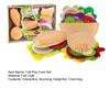 28 Parça/Set Yumuşak Keçe Oyun Yemeği Seti Hamburger Sandviç İstifleme Oyuncakı Dana Biftek Sebzeler ile Çocuklar İçin Rol Yapma Oyun Yemeği Mutfak Oyuncağı