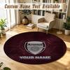 Round Rug Custom NameArsenal FC Pattern Non Slip Carpet Home Floor Decor