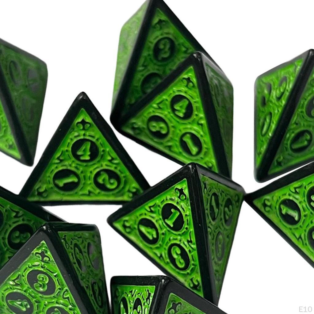 10 Dadi D4 in Acrilico, Dadi Poliedrici per Gioco di Ruolo, Multilato