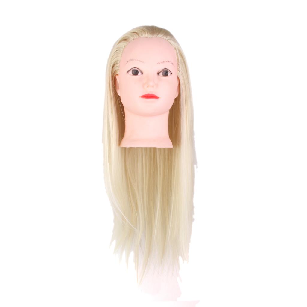 20" Hair Practice Training Hairdressing Weaving Doll Head+Tripod