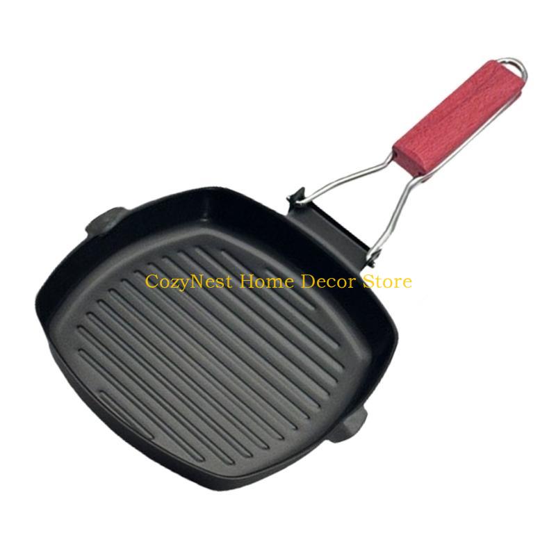 92MF Практичные сковороды для гриля с антипригарным покрытием Утонченная чугунная текстура Идеально подходят для приготовления стейков и бекона в помещении