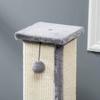 Cat Scratching Post with Ball, Sisal Pole and Plush Cover, 41x41x81 Cm, Grey