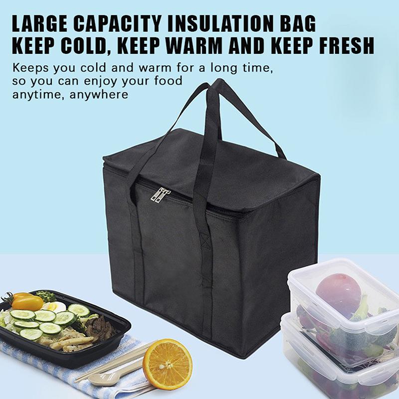 Insulated Lunch Bag Large Capacity Leakproof Reusable Thermal Tote for Office Work Picnic Hiking Outdoor Travel