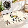 Flannel Kitchen Mat Gaston Lagaffe Soft Area Rug Non Slip Floor Carpet Home Decoration