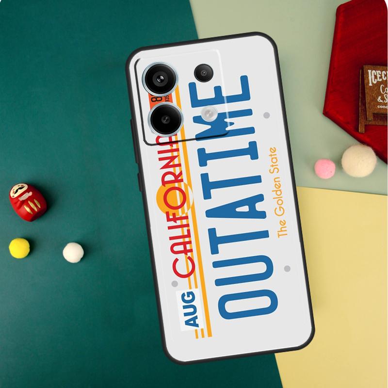 Back To The Future OUTATIME Case For Redmi Note 12 13 Pro Plus 9 10 11 9S 10S 11S 12S Cover For Redmi 12 9C 10C 12C 13C
