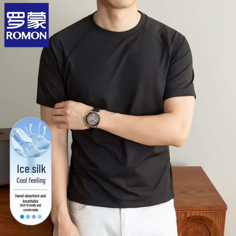 Romon Men s Short Sleeve Quick-Dry T-Shirt M