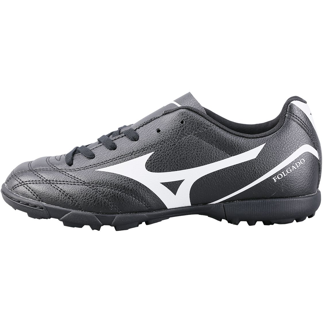 

Mizuno Потреро Вайд Джуниор. Детские футбольные бутсы с круглым носком, на шнуровке, нескользящие, амортизирующие, прочные, низкие, для детей, футбольные бутсы, черно-белые, P1GE189301 35