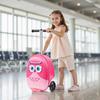 VEVOR Ride-on Luggage, 20 L Capacity, 20 Inches Kids Scooter Suitcase with Flash PU Wheels, Adjustable Handle & TPR Non-Slip Grip