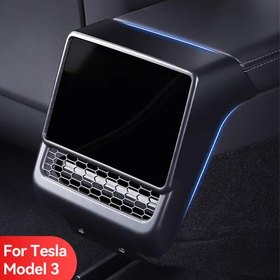 Tampa de saída de ar do console central traseiro do carro, tampa de saída de ventilação, acessórios internos para Tesla Model 3 Highland 2024
