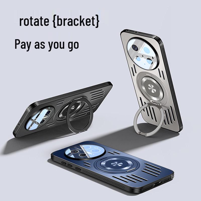 Huawei Mate70 Ultra-Thin Magnetic Stand Phone Case with Aluminum Heat Dissipation, Compatible with Mate70Pro.