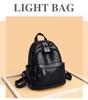 Women's Versatile PU Leather Large Capacity Backpack Handbag