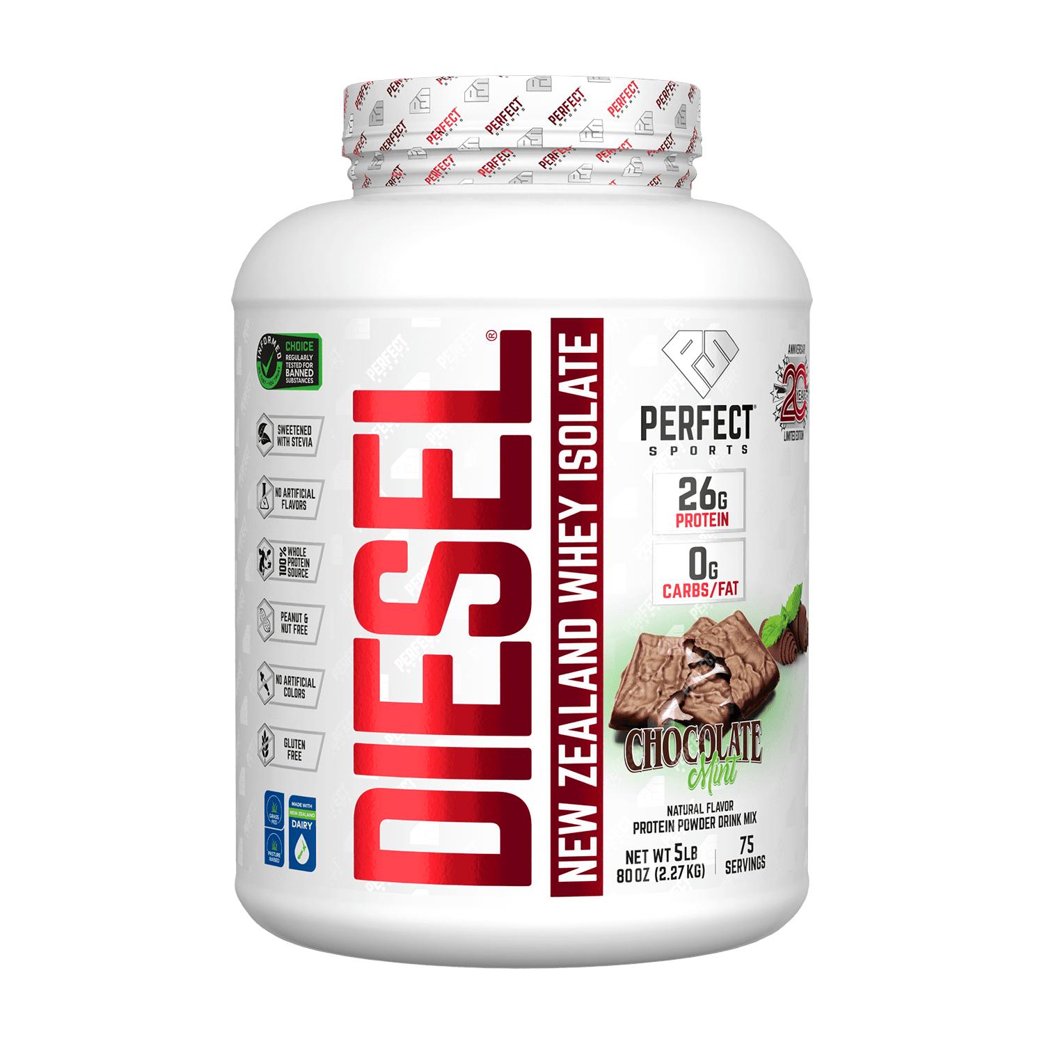 

Diesel, New Zealand Whey Isolate, Chocolate Mint, 2.27Kg(5Lbs)