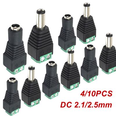 4/10Pcs 2.5mm*5.5mm DC Power Connector 2.1mm*5.5mm Plug Jack Male Female Socket for Audio Video