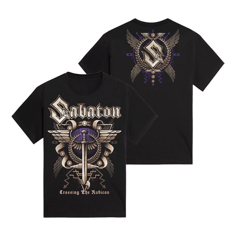 Stivali da Guerra Band Svedese Metal Rock High Street Vintage Pantaloncini Corti Selvaggi T-shirt da Uomo in Puro Cotone