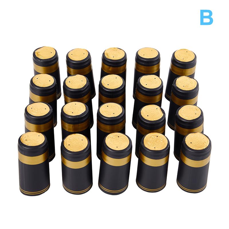 20Pcs Wein Schrumpf Kapseln Dichtung Wein Flasche Heizung Schrumpf Kappe