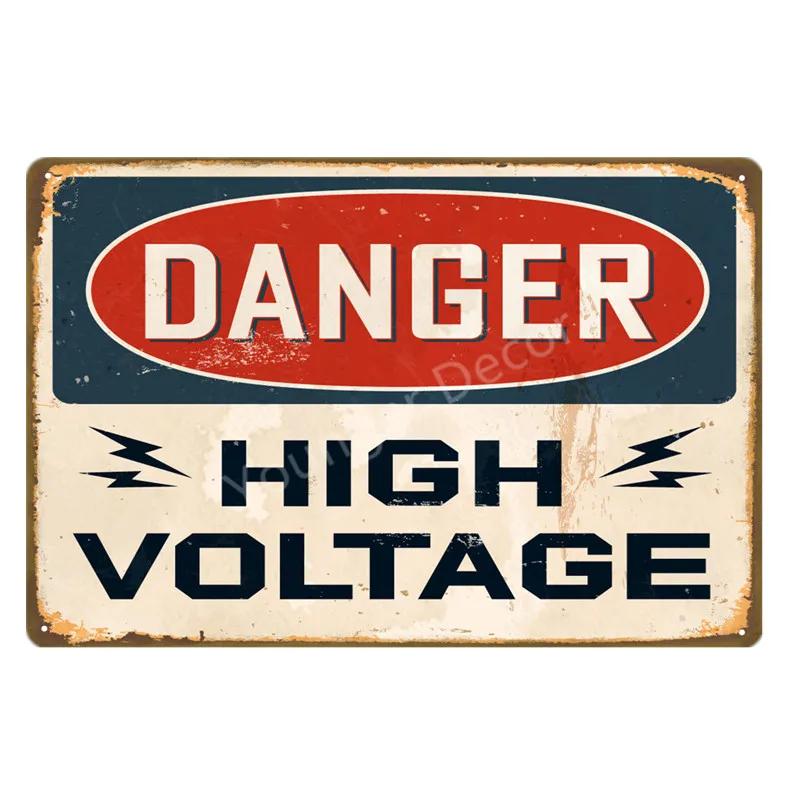 No Parking Metal Signs Tin Poster Caution Danger No Smoking Wall Art Painting Advertising Board Vintage Home Decor YI-212