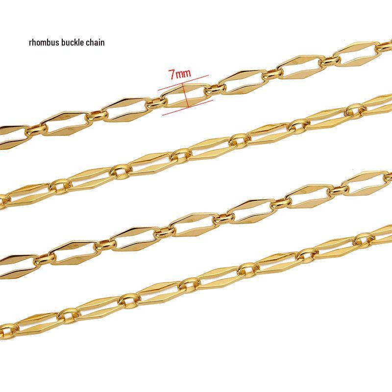 8mm Stainless Steel Rectangle Buckle Diamond Chain: Handmade Hip Hop Men's Jewelry Accessory