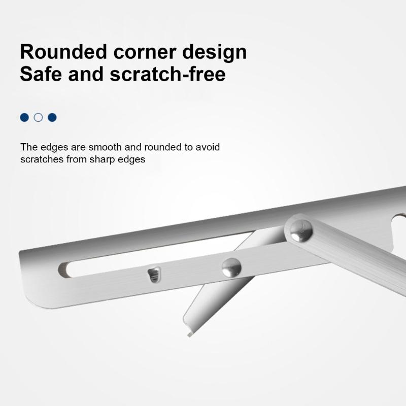 25cm Steel Foldable Shelf Bracket Wall Mounted Folding Bracket Simple Installation for Space Saving Home Organization