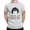 Live Freedom Black Milei T-Shirts Javier Milei Freizeit-T-Shirt Kurzarm Rundhals-T-Shirt Reine Baumwolle Geschenkbekleidung