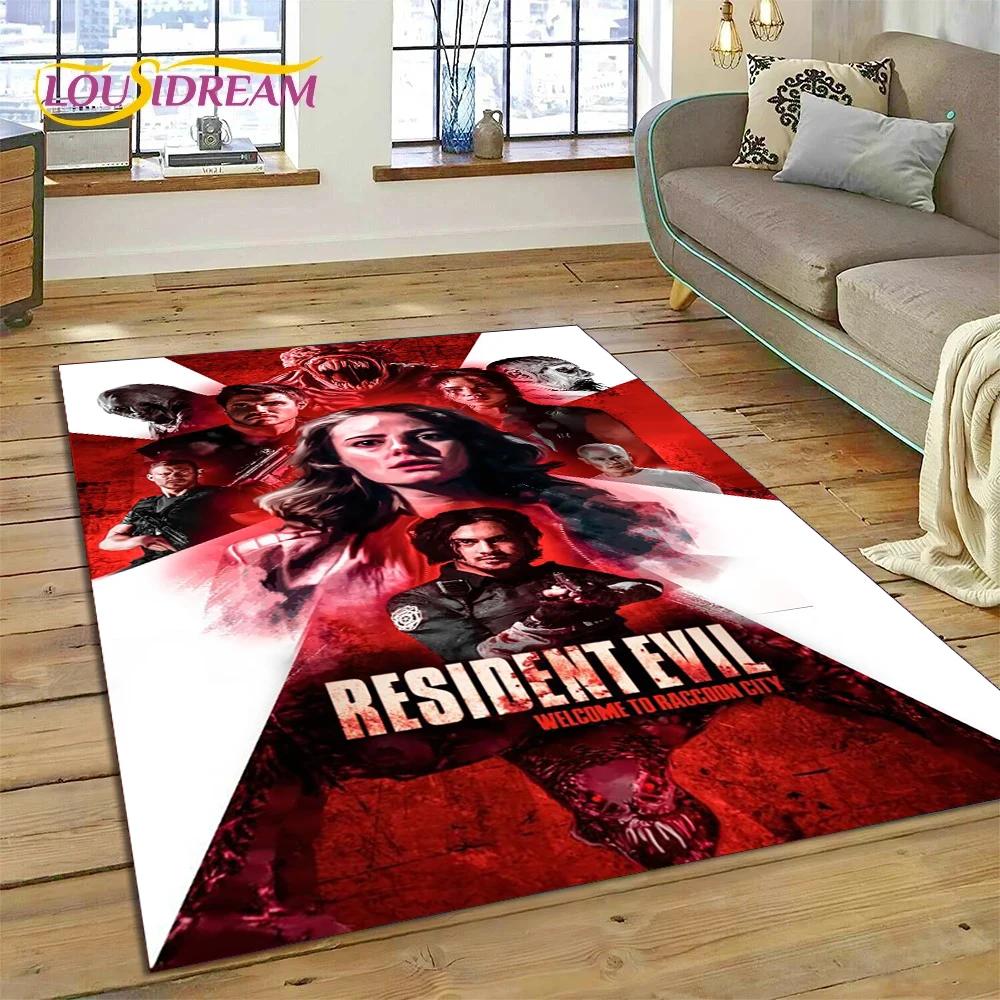 3D Horro Games R-Resident Evil Gamer Carpet Rug for Bedroom Living Room Home Sofa Decoration,Child Game Large Decor Floor Mat