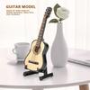 Miniature Wooden Guitar Model Display Mini Musical Ornaments Craft Home Decor