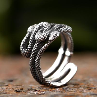 2025 Vintage 316L Stainless Steel Animal Unique Cools Snake Men and Women Ring  High Quality Gift