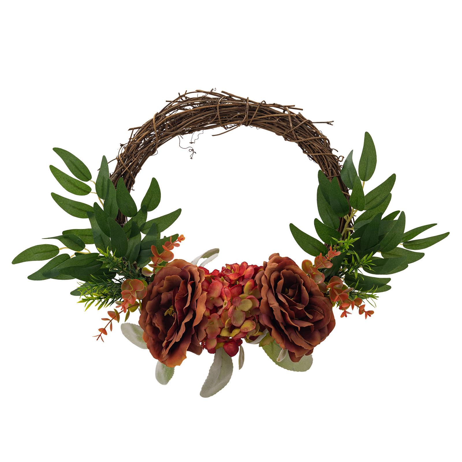 Artificial Flower Wreath Spring Wreath for Front Door Garden Wedding, Front Door Wreath for Indoor and Outdoor 1