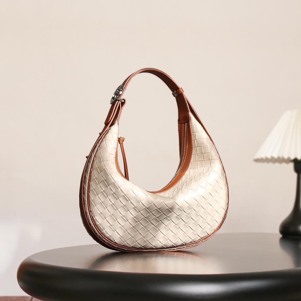 Bags Women's Commuter Large Capacity Handbags Woven Niche Tote Bags Premium Sense Women's Versatile Shoulder Underarm Bags