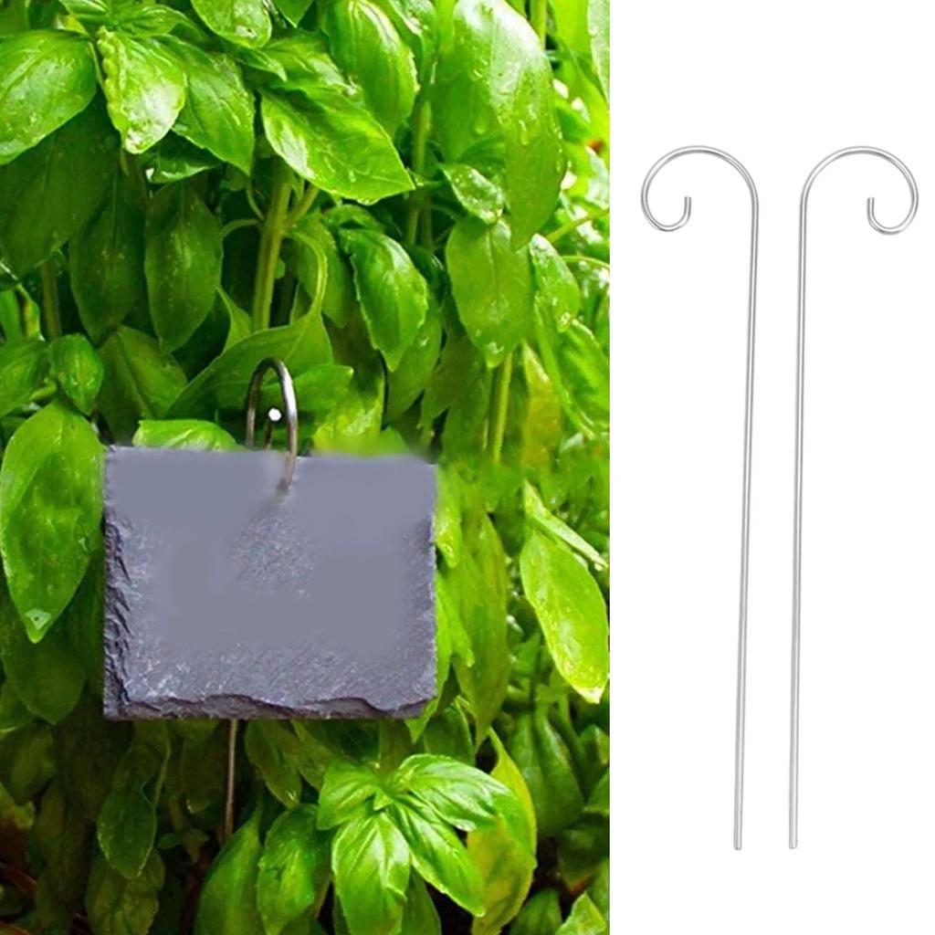 30Pcs Plant Label Hooks Holder Stainless Steel Garden Markers Stake Plant Sign For Flower Pot Bonsai 200mm