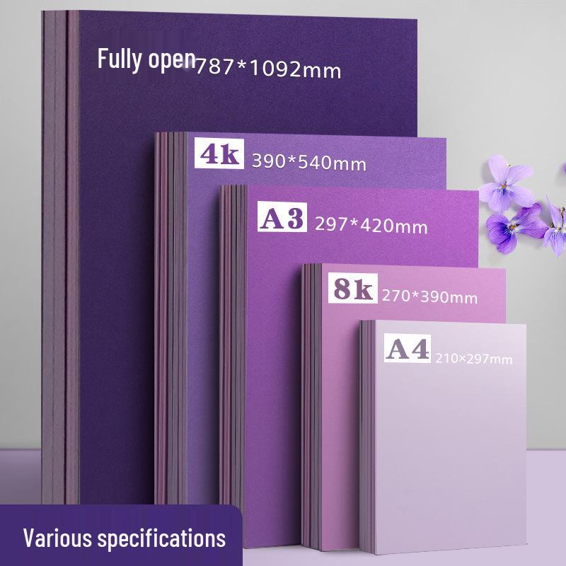 Purple Series Thick Cardstock: A4/A3/4K/8K Student Photography Background 230G