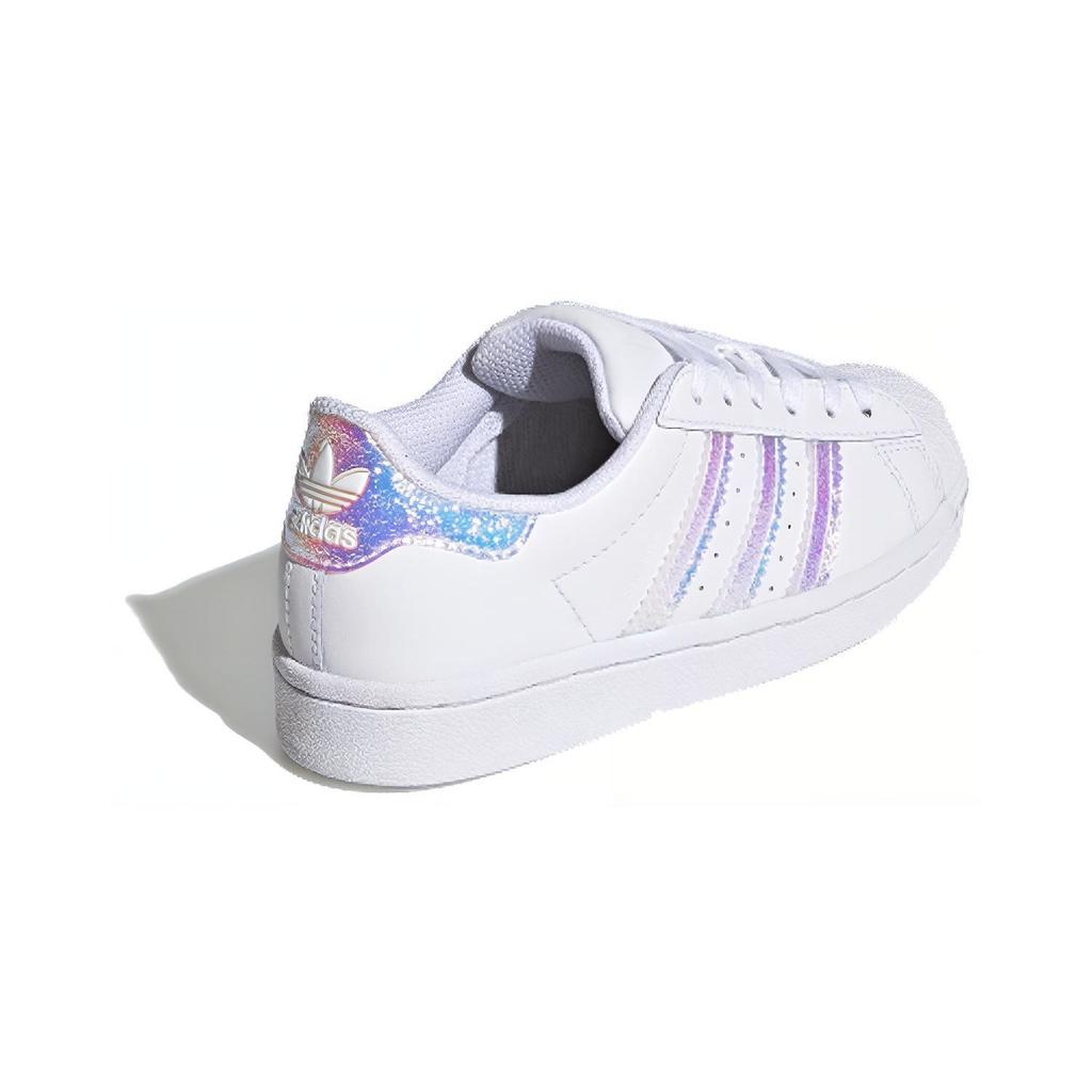 Adidas Superstar C White Iridescent Kids Sneakers Footwear-White FV3147
