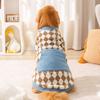 Plaid Pocket Dog Vest Winter Warm Fleece Coat Large Breeds Golden Retriever Border Collie