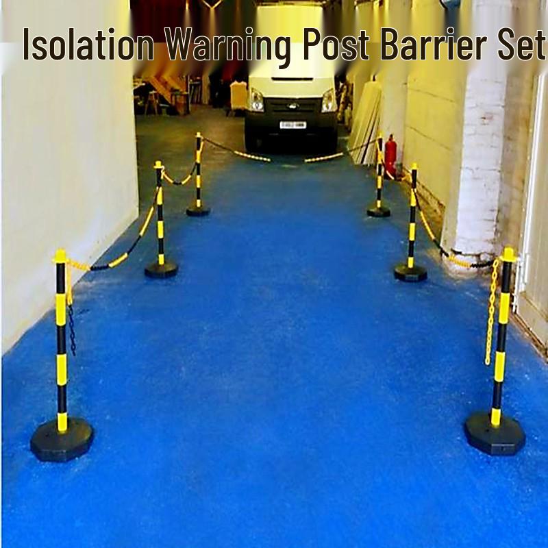 Plastic Warning Post Chain for Construction Site Fence with Isolation Barrier and Caution Tape