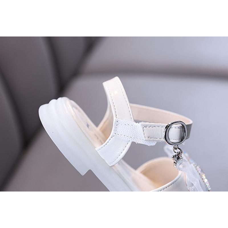 Scarpe da ballo da bambina estive, stile lady, cartone animato, principessa, neonato, studentessa, taglia piccola/media/grande, strass, sandali, scarpe singole in pelle