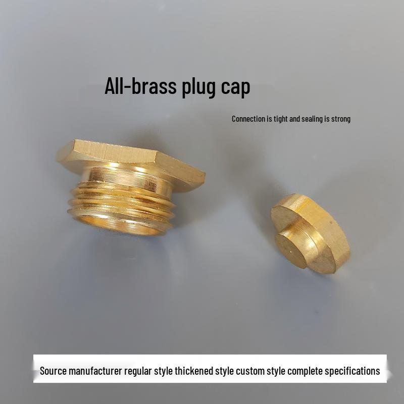 All-Copper Male Thread Pipe Caps for High-Pressure Steam Cleaners (1/4", 3/8", 1/2")