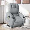 VidaXL Electric Massage Recliner Light Grey Fabric 3204404