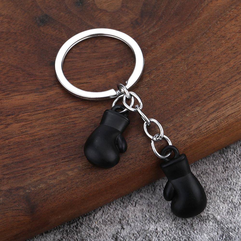 Metal Boxing Gloves Keychain 3D Sport Pendant Creative Fitness Boxing Key Ring  Boxing Lovers
