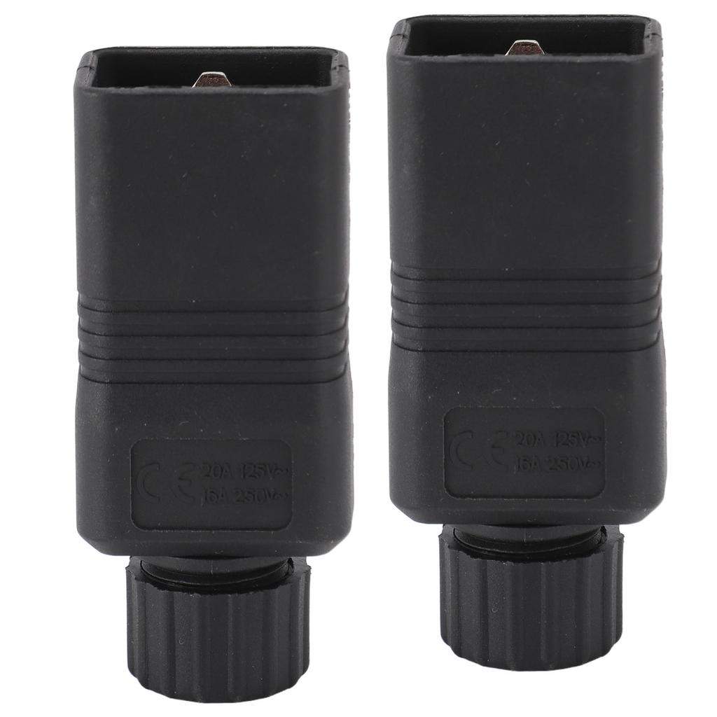 2pcs IEC320 C20 Power Socket Adapter Receptacle Connector Copper PVC IEC 320 C20 Rewirable DIY Power Plug Adapter