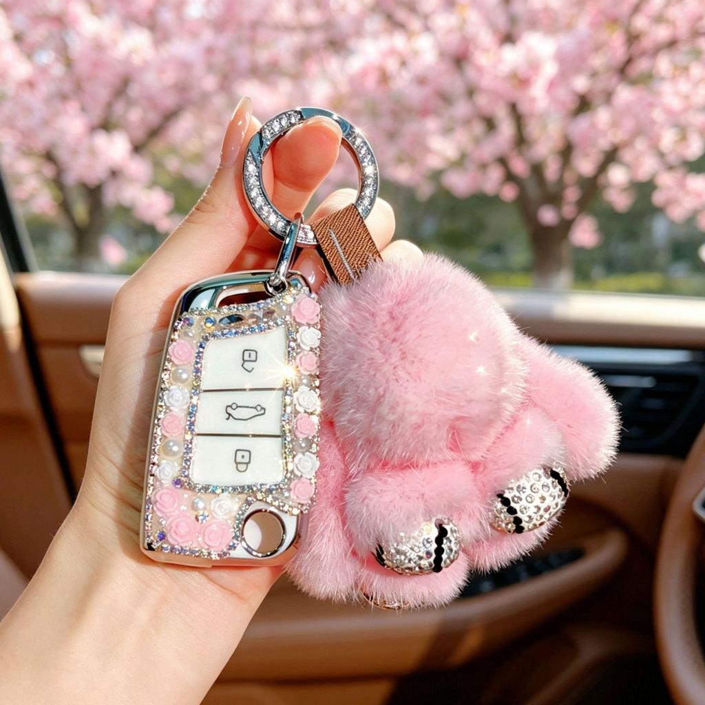 Volkswagen Passat Key Case for 2017-2021 Models with Diamond Design