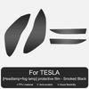 Headlight Color Changing Films for Tesla Model 3/Y 2017- Foglamp TPU Transparent Protective Film Headlamp Black Cover Film