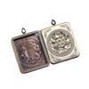 Tibetan Thangka Pendant: Antique Bronze Gau Box Design