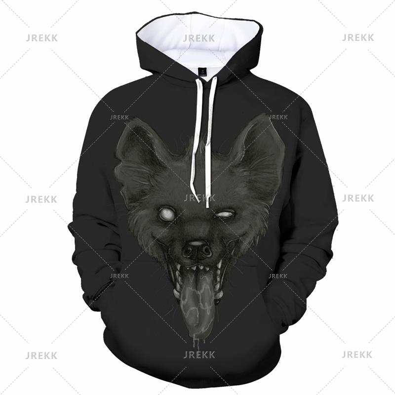 

Толстовки с капюшоном с принтом «Гиена» в виде мультяшной гиены, повседневные, с изображением животных, для отдыха, женские толстовки с капюшоном, с длинным рукавом, детская и мужская одежда XL