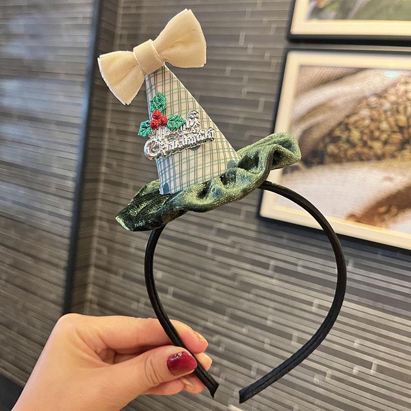 2025 Weihnachtsbaum Samt Schleife Stirnband & Haarspangen Set für Kinder