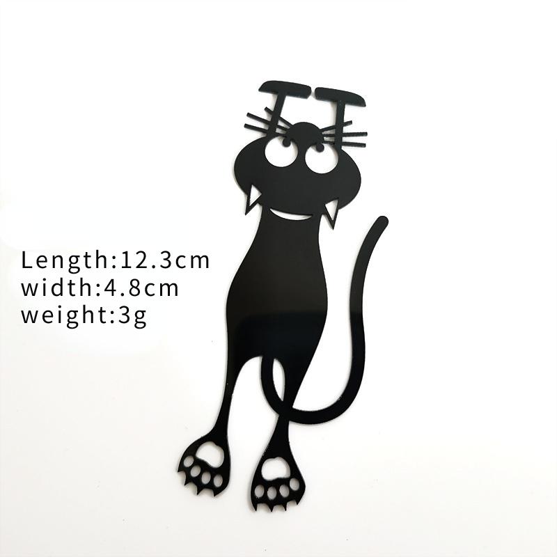 Kawaii Black Cat Bookmarks for Books 3D Stereo Animal Book Mark for Student Teacher's Gifts Stationery