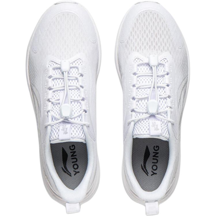 Li Ning Kids Lightweight Cloud Comfortable Versatile Durable Low-Top Running Shoes Kids Running Shoes Gray YKFV096-9