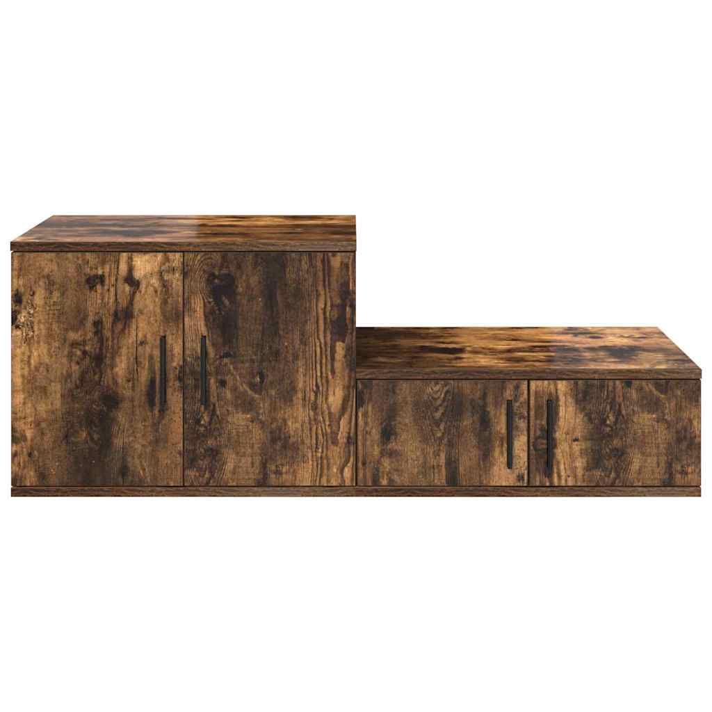 Storage Cabinet 2 pcs Smoked Oak 103 x 41 x 40 cm