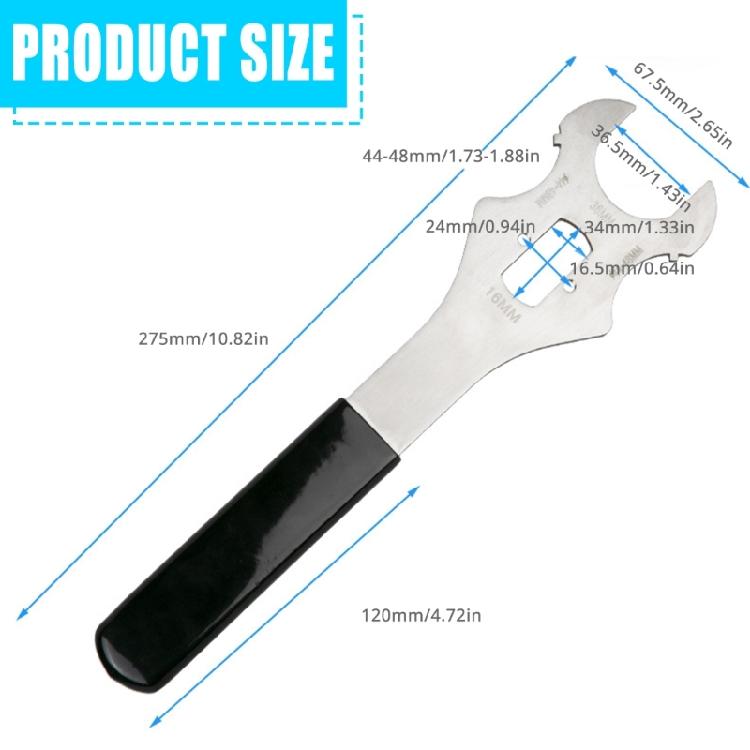 Bicycles Maintenance 44-48mm Lock Rings Tool Square Hole Axles Removal And Installation Wrench Tool Middle Axles Wrench